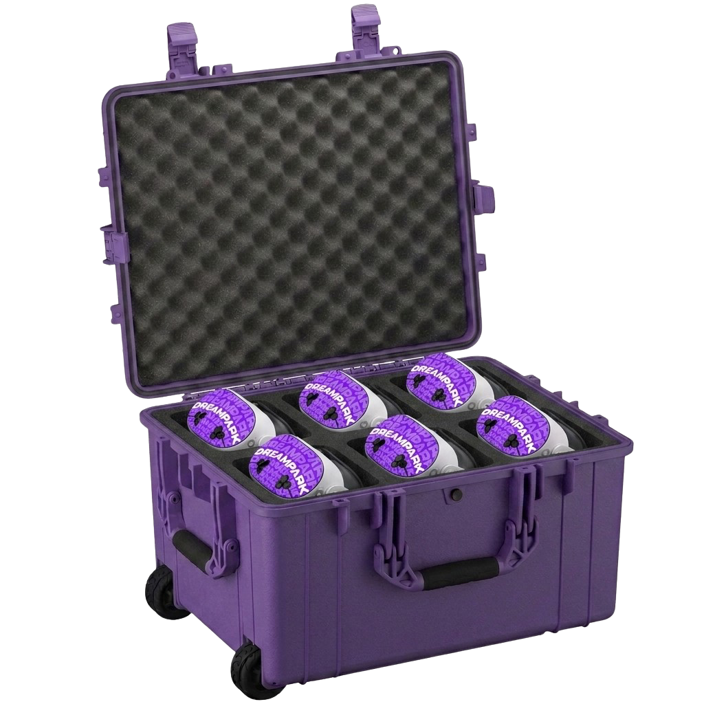 DreamPark 10-headset kit in travel case