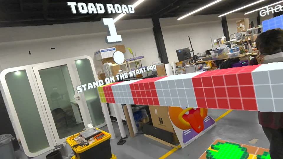 Toad Road with 'Stand on the start pad' text
